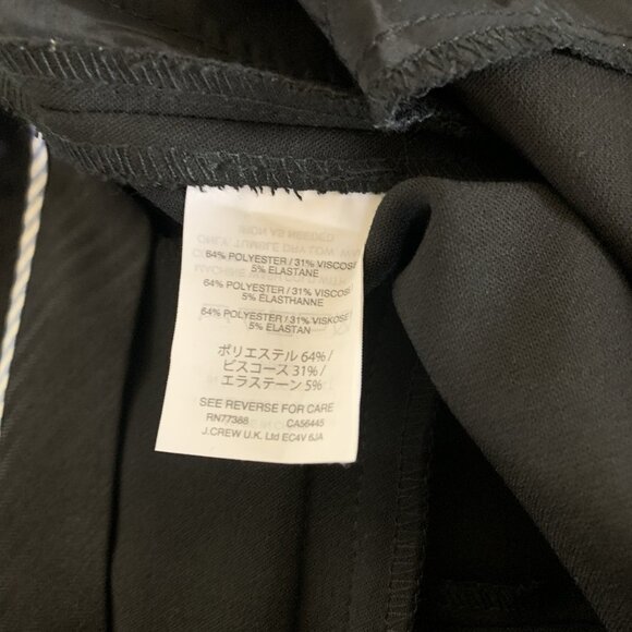 J Crew Cameron Black Stretch Trouser Pants Slim Fit Tailored Officewear 2 Preppy - Picture 6 of 6